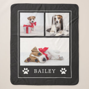 Paw Print Hund oder Welpe mit mehreren Fotos Sherpadecke