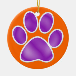 Paw Print Keramik Ornament