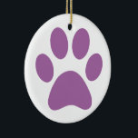 Paw Print Keramik Ornament<br><div class="desc">Fun Paw Print Design für Tierfreunde!</div>