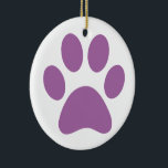 Paw Print Keramik Ornament<br><div class="desc">Fun Paw Print Design für Tierfreunde!</div>