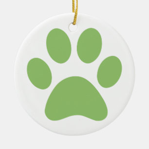 Paw Print Keramik Ornament