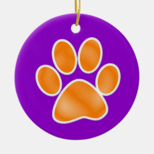 Paw Print Keramik Ornament