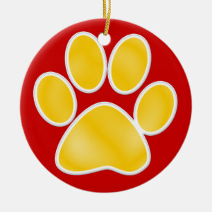 Paw Print Keramikornament
