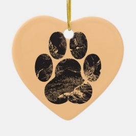 Paw Print Keramikornament
