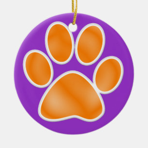 Paw Print Keramikornament