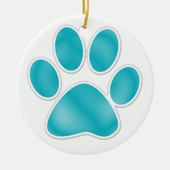 Paw Print Keramikornament (Vorne)