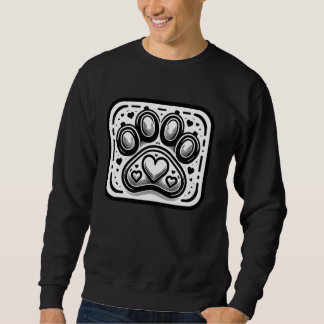 Paw Print mit Herzformen für Hundefreunde Sweatshirt