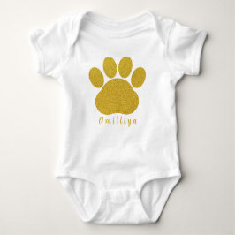Paw Print Personalisiert Name Niedlich Morden Baby Strampler