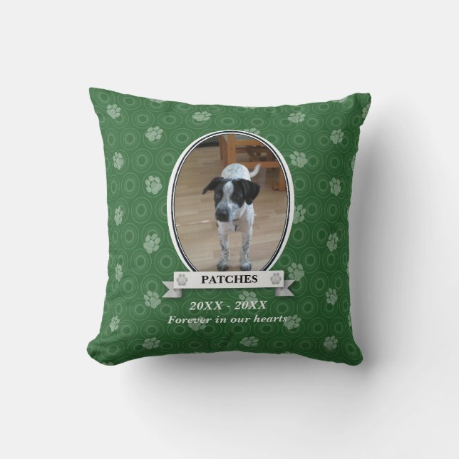 Paw Print Pet Memorial American MoJo Pillow Kissen (Vorderseite)