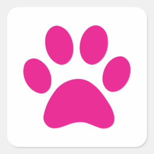 Paw Print Quadratischer Aufkleber