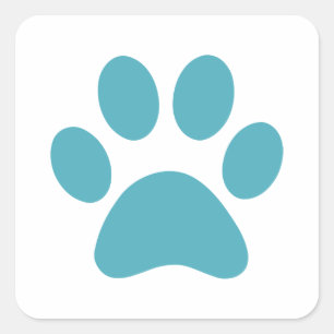 Paw Print Quadratischer Aufkleber