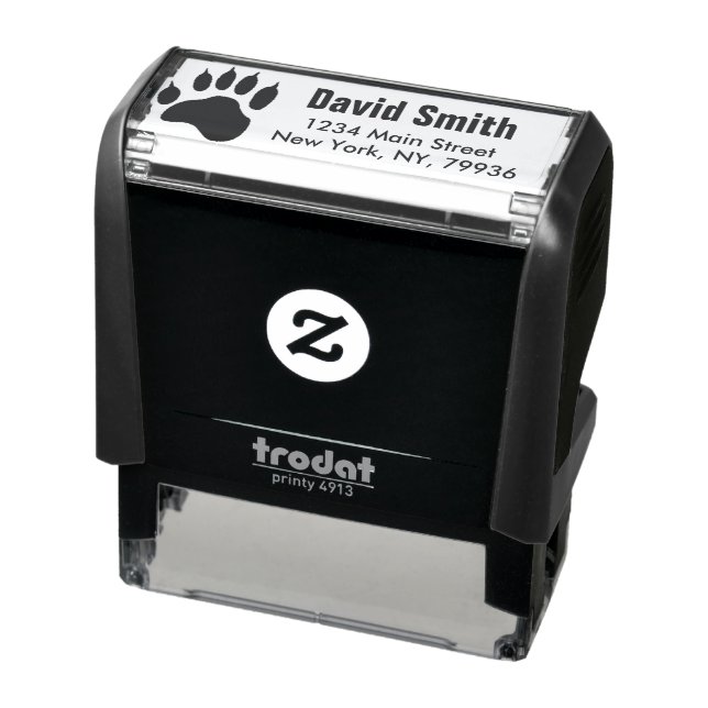Paw Print Return Address Permastempel (Produkt)