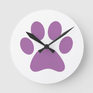 Paw Print Runde Wanduhr