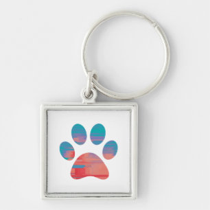 Paw Print Schlüsselanhänger