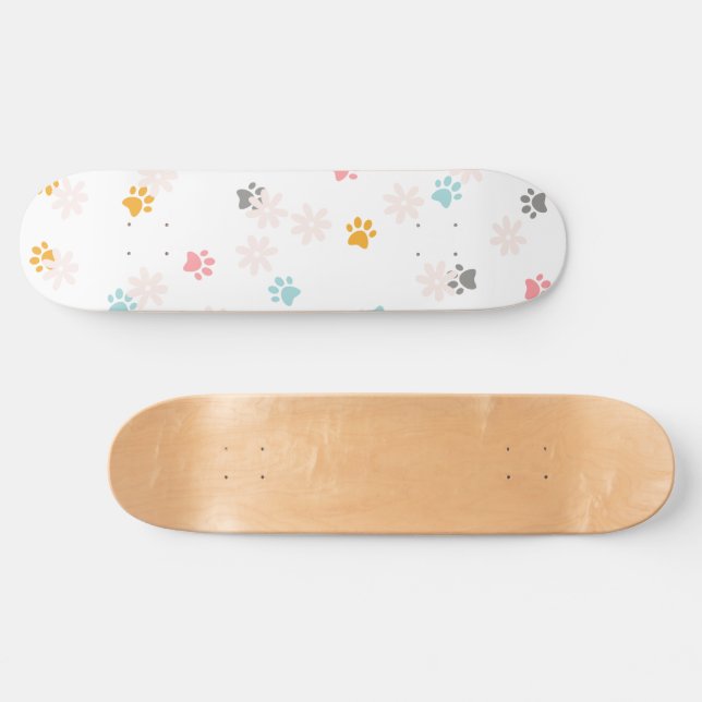 Paw Print Skateboard (Horizontal)