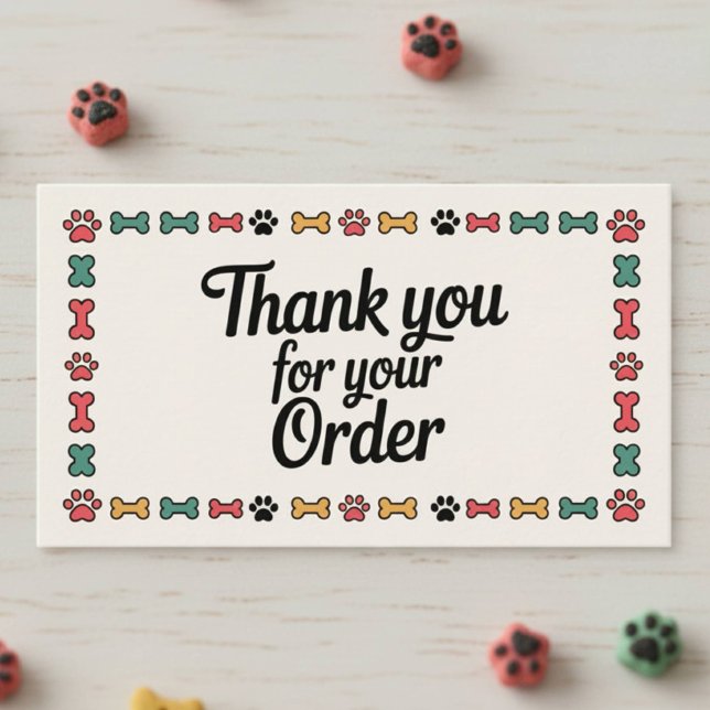 Paw Print Small Business Thank You Business Card Visitenkarte (Von Creator hochgeladen)