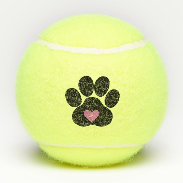 Paw Print Tennis Ball (Rückseite)
