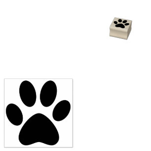 Paw Print Verlassen Tier Katze Hund einfach klein Gummistempel