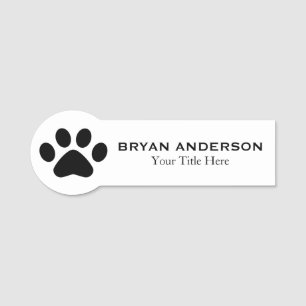 Paw Print Veterinary Name Tag Namensschild