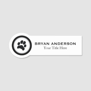 Paw Print Veterinary Name Tag Namensschild