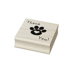 Paw Print Vielen Dank Briefmarke Gummistempel