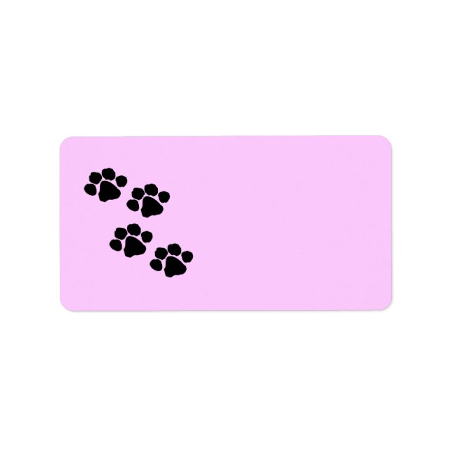 Paw Prints Adressaufkleber (Vorne)