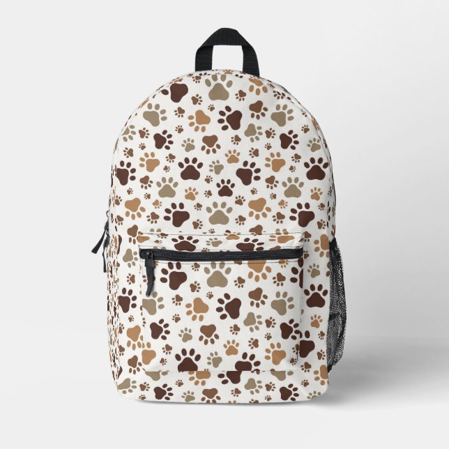 Paw Prints Backpack Bedruckter Rucksack (Vorderseite)
