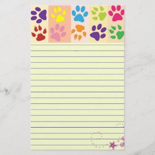 Paw Prints Briefpapier