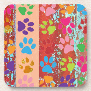 Paw Prints Cork Untersetzer
