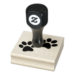 Paw Prints Design Holz Briefmarke Gummistempel