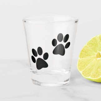 Paw Prints Design Shot Glass Schnapsglas