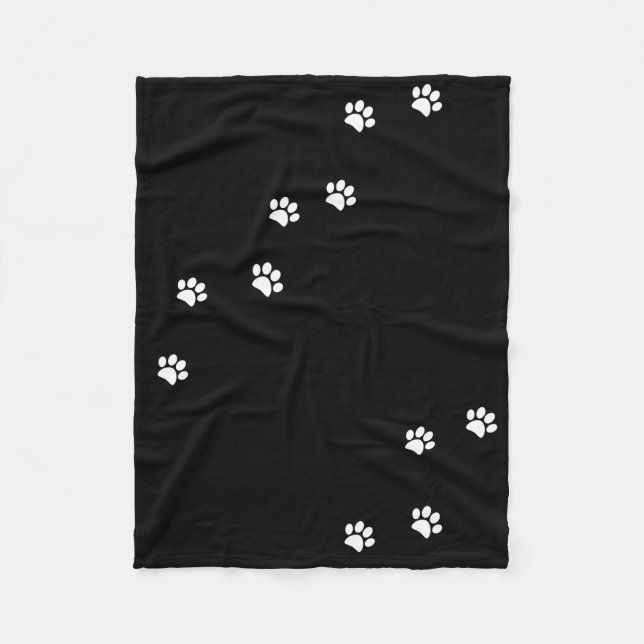 Paw Prints Fleece Blanket (Vorderseite)