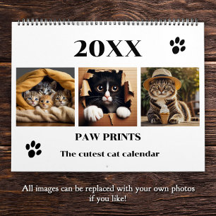 Paw Prints Foto Katze Kunst Kalender