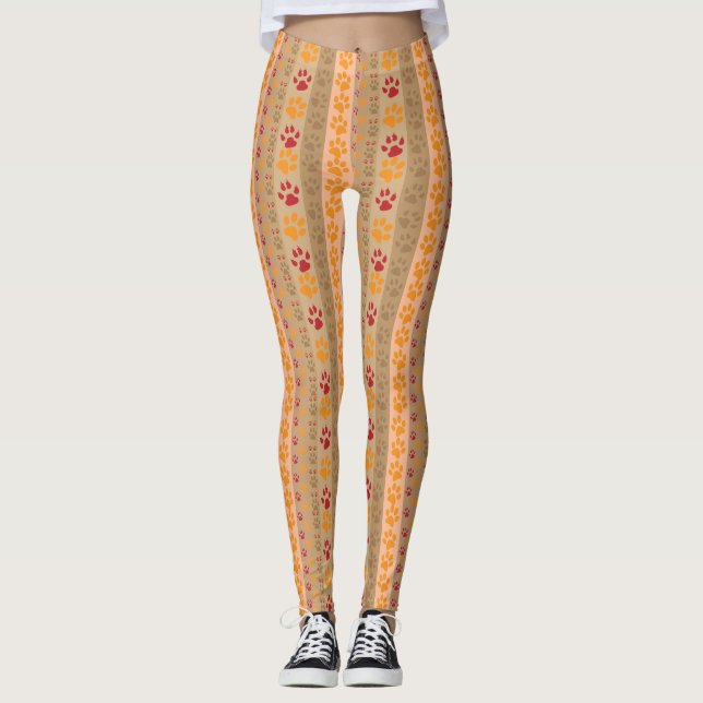 Paw Prints Frauen Leggings (Vorderseite)
