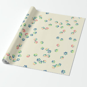 Paw Prints für Heimtiere Geschenkpapier