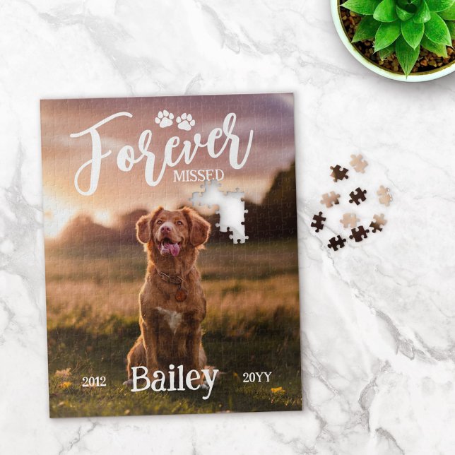 Paw Prints für immer Fehlgeduldigtes Hund-Foto Puzzle (Von Creator hochgeladen)