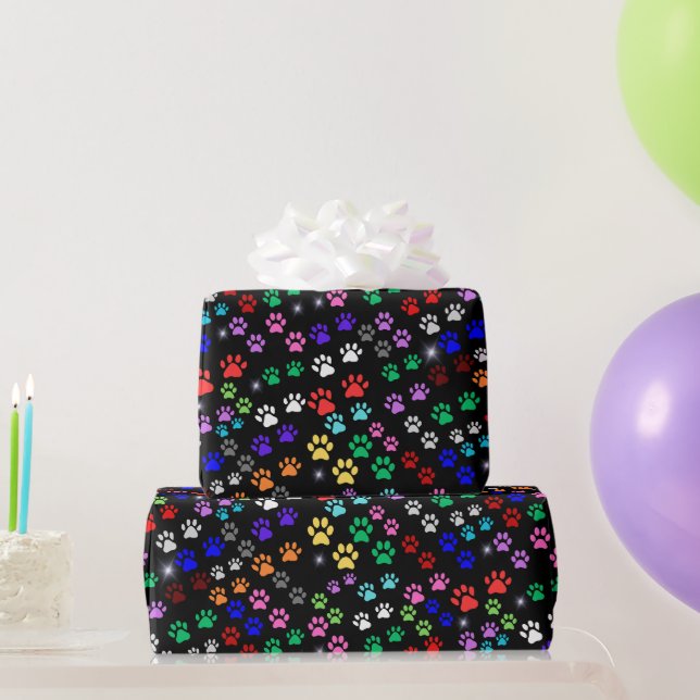 Paw Prints Geschenkpapier (Partygeschenke)