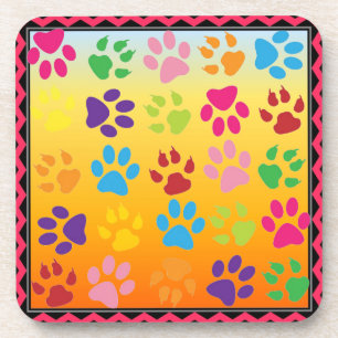 Paw Prints Getränkeuntersetzer