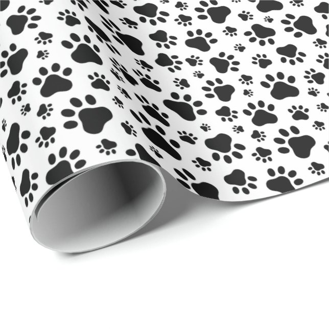 Paw Prints Gift Wrapping Paper Geschenkpapier (Rolleneckpunkt)
