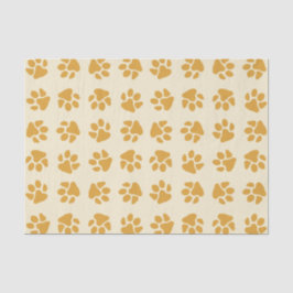 Paw Prints Gold Seidenpapier