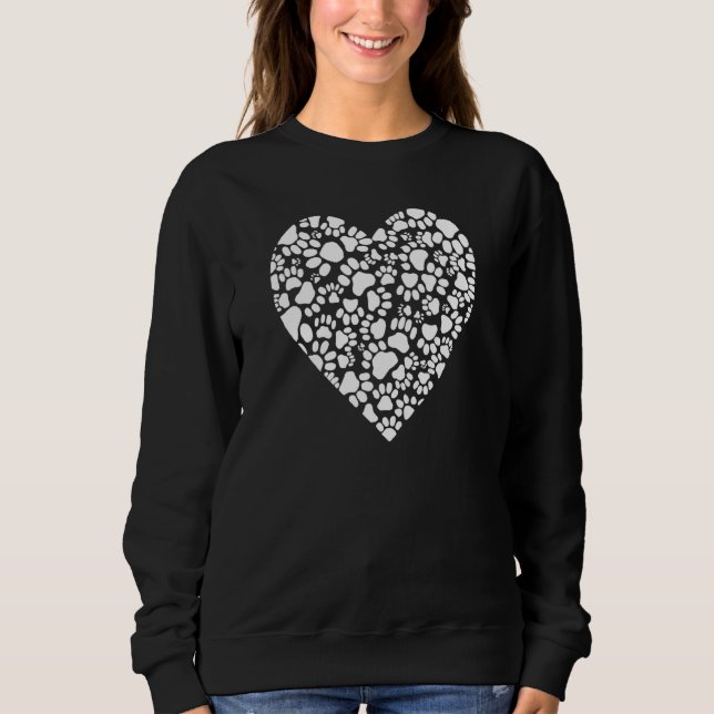 Paw Prints Heart Sweatshirt (Vorderseite)