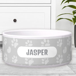 Paw Prints Herzmuster Graue Bezeichnung Haustier H Napf