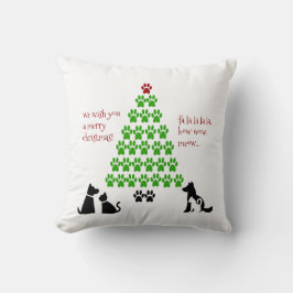 Paw Prints Holiday Tree Kissen