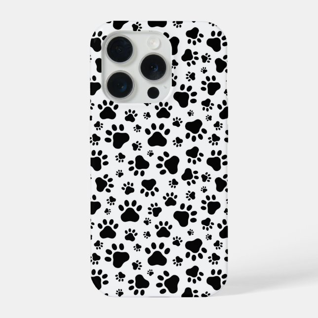 Paw Prints IPhone 15 Pro Case Hülle (Rückseite)