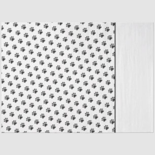 Paw Prints Moderne Schwarz-weiße Begleiter Gift Wr Seidenpapier