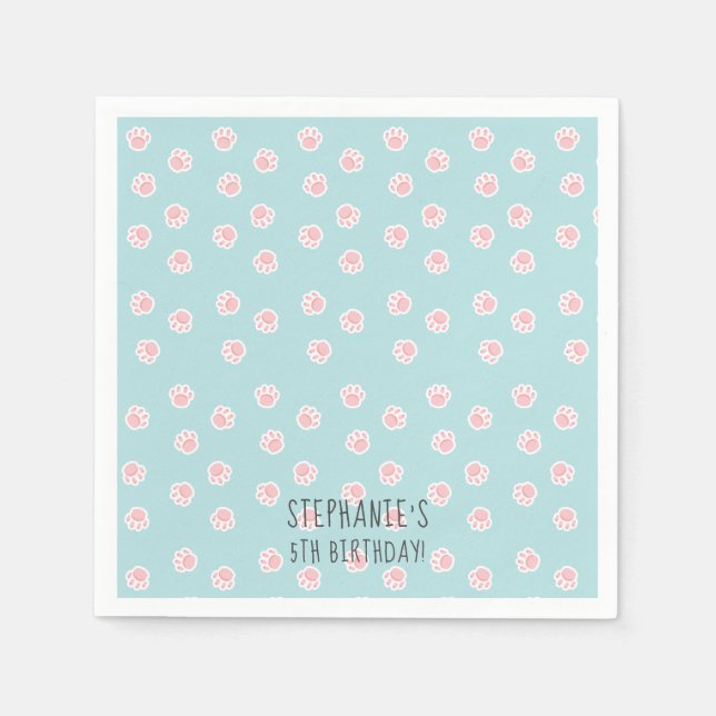 Paw Prints Napkins Serviette (Vorderseite)