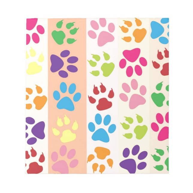 Paw Prints Notizblock (Vorderseite)