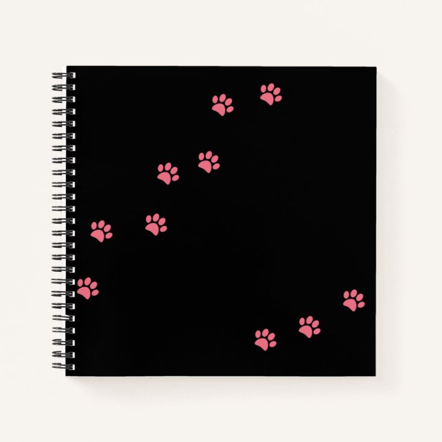 Paw Prints Notizbuch (Vorderseite)