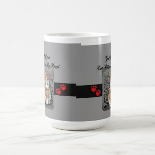 Paw Prints on My Heart Gray Kaffeetasse