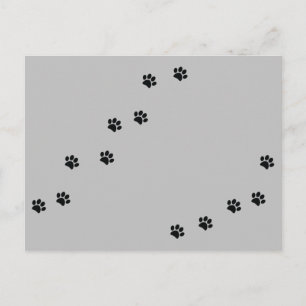 Paw Prints Postkarte